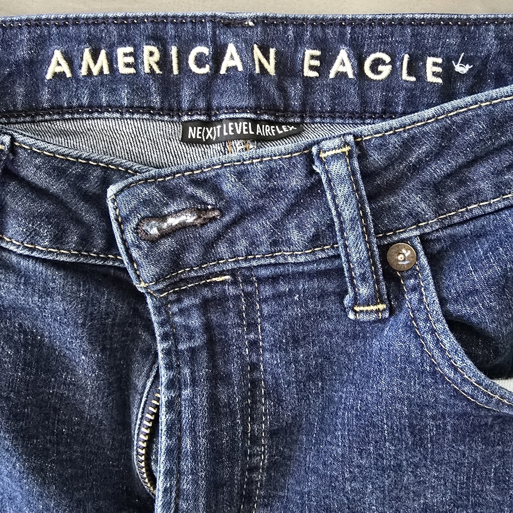 Mens American Eagle Next Level Flex Blue Jeans Size 33 × 32